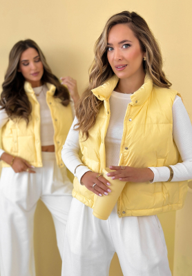 Veronica yellow short down vest