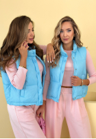 Puchowa krótka kamizelka Veronica żółta