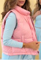 Puchowa krótka kamizelka Veronica żółta