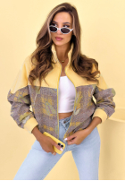 Bluza ze stójką we wzory Alice żółta