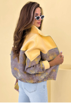 Bluza ze stójką we wzory Alice żółta