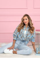 Koszula w kratę Province House błękitna