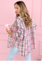 Koszula w kratę Province House pudrowy róż