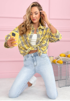 Koszula w kratę Province House żółta