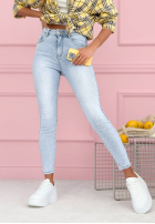 Spodnie jeansowe skinny Evelyn jasnoniebieskie