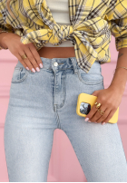 Spodnie jeansowe skinny Evelyn jasnoniebieskie