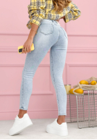 Spodnie jeansowe skinny Evelyn jasnoniebieskie