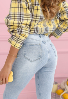 Spodnie jeansowe skinny Evelyn jasnoniebieskie