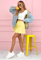 Plisowana spódniczka mini Sweet Spring Party żółta 