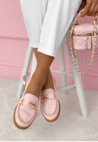 Zamszowe mokasyny Spirit Rebirth pudrowy róż