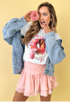 T-shirt z nadrukiem Pretzel biały