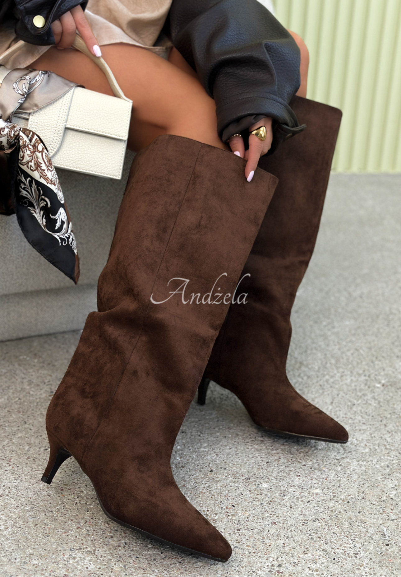 Better Without You chocolate suede stiletto boots