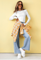 Bluzka longsleeve Basically Fine ecru