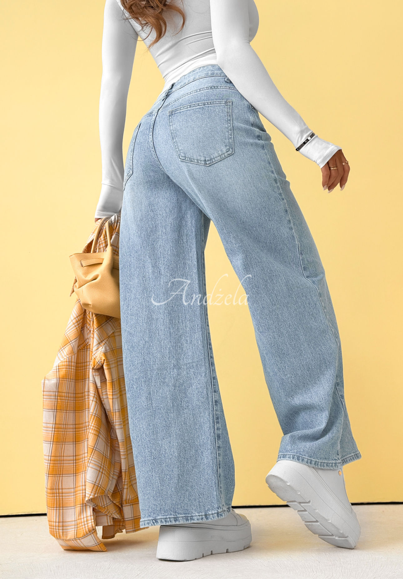 Anytime Now wide leg jeans, blue