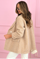 Długi płaszcz kożuszek Holding On To You różowy