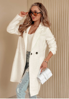 Płaszcz z imitacji kożucha Lakeside Dream biały