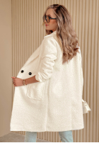 Płaszcz z imitacji kożucha Lakeside Dream biały