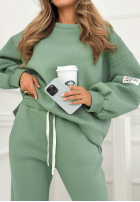 Bawełniany komplet dresowy Fits Me Perfectly morski