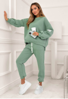 Bawełniany komplet dresowy Fits Me Perfectly morski