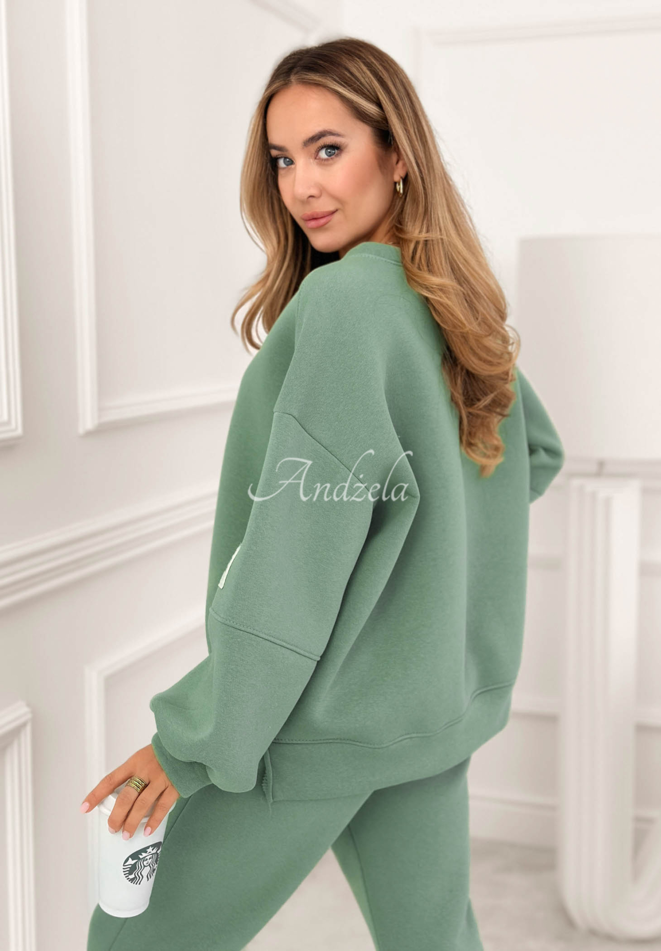 Bawełniany komplet dresowy Fits Me Perfectly morski