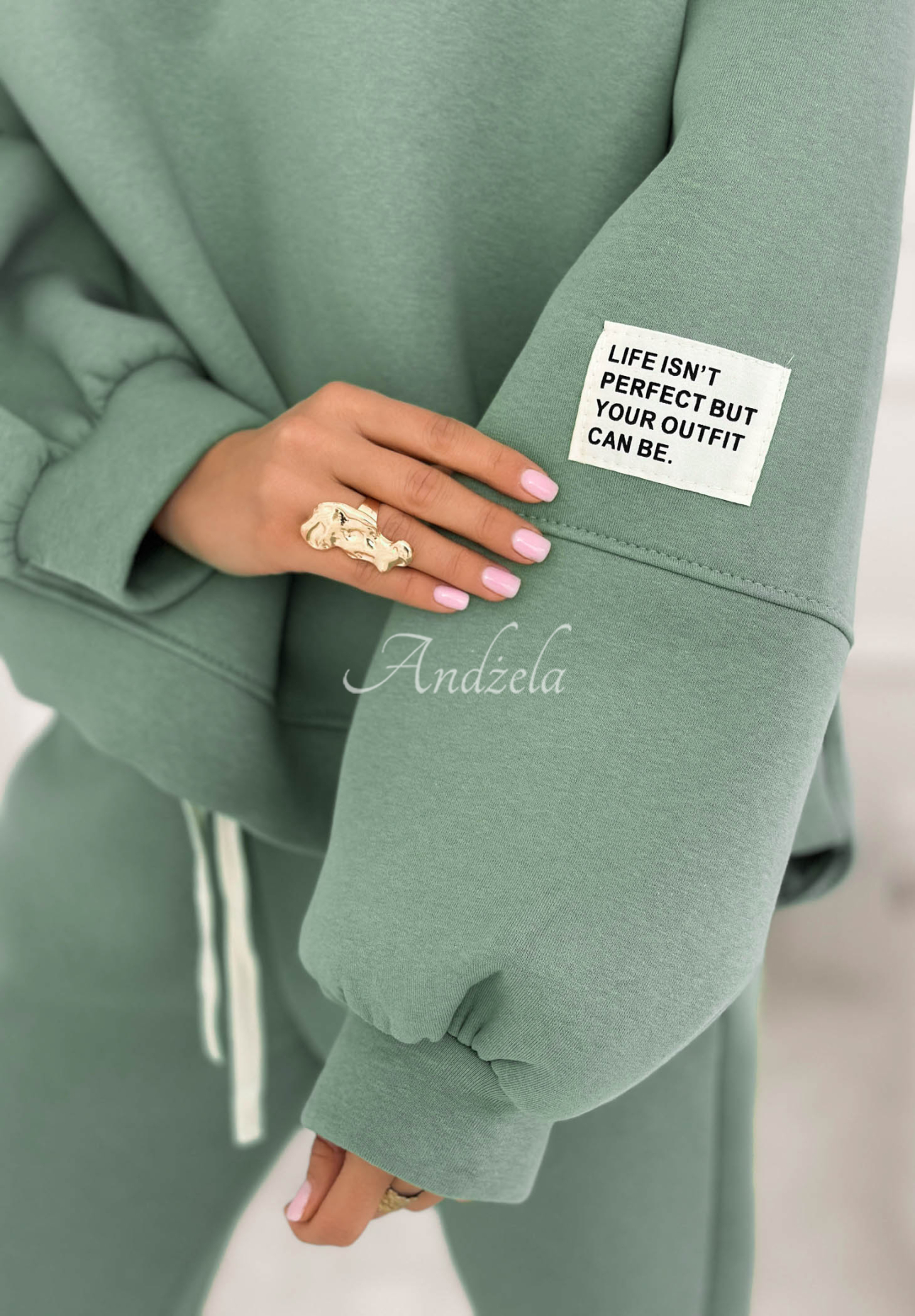 Fits Me Perfectly cotton tracksuit set, navy blue