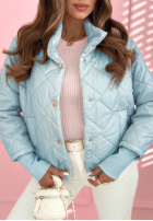 Pikowana kurtka ze stójką Hilda żółta