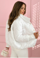 Pikowana kurtka ze stójką Hilda żółta