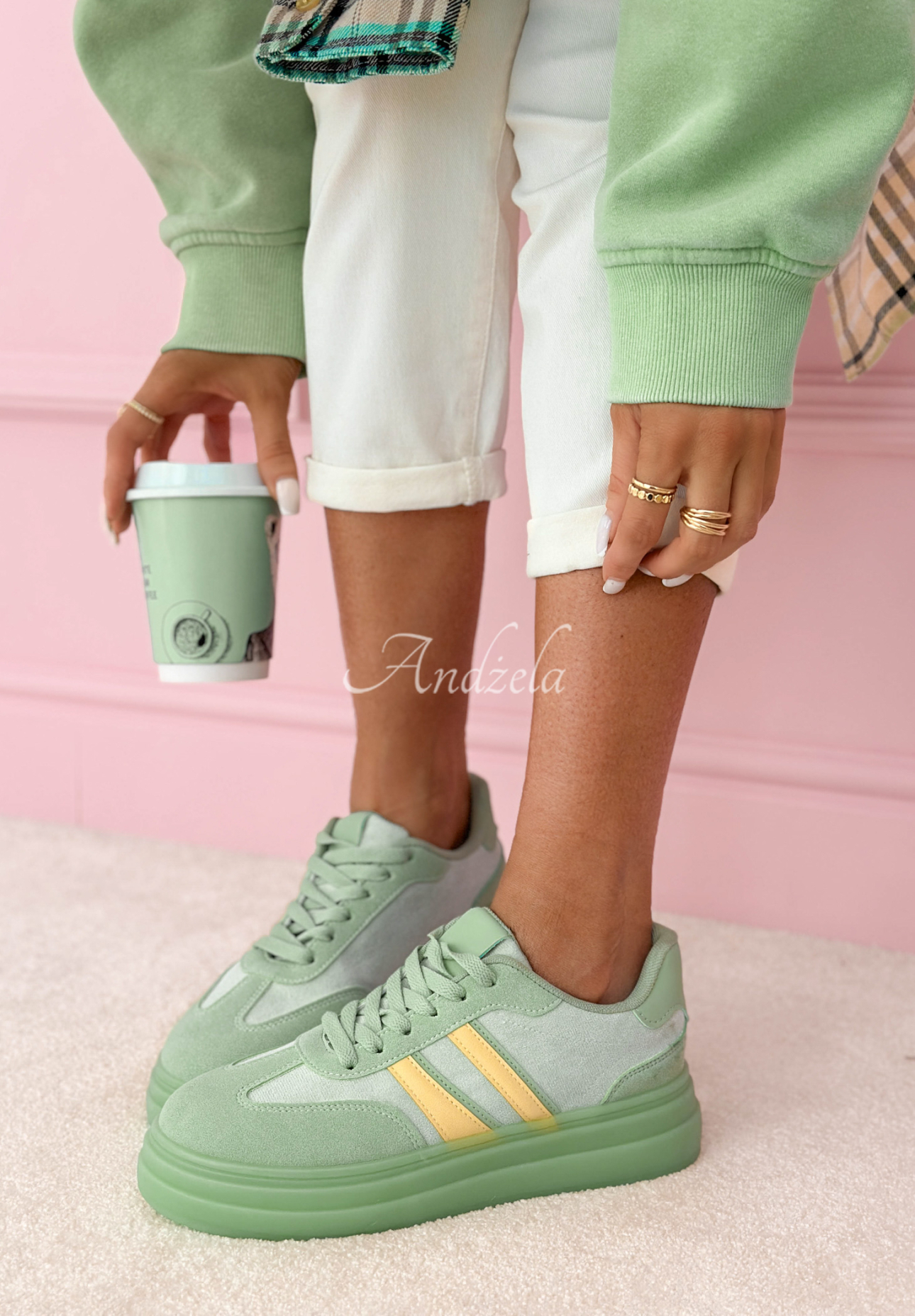 Kennedy green sneakers