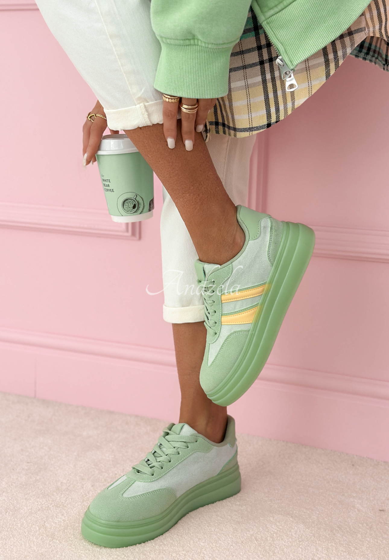 Kennedy green sneakers