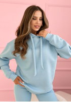 Komplet dresowy bluza z kapturem i legginsy Hot Duo błękitny