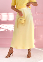 Satynowa spódnica maxi Sabina pudrowy róż