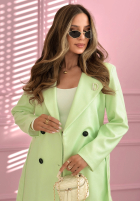 Długi płaszcz z kołnierzem We Both Know różowy