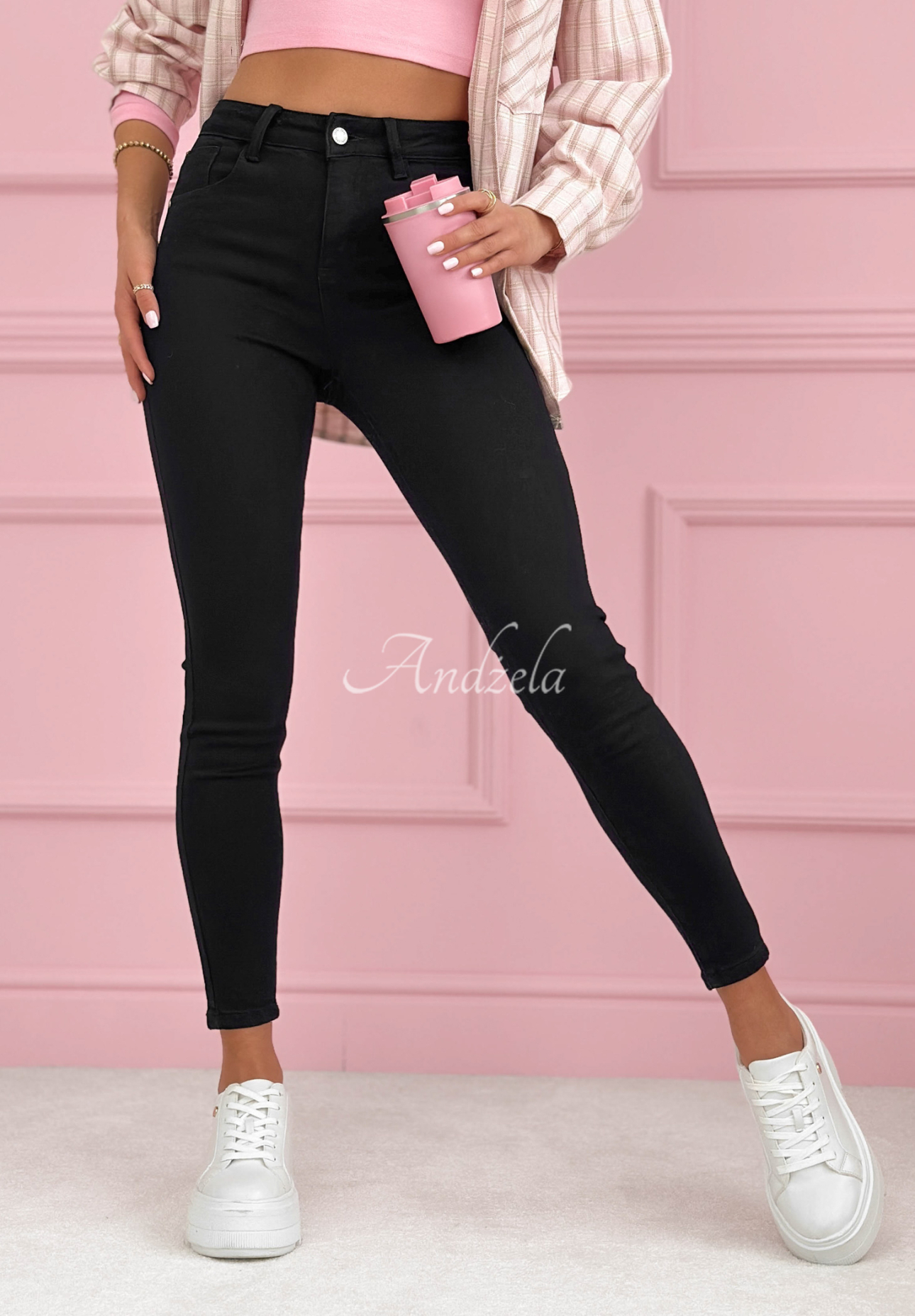 Spodnie jeansowe skinny To Get Started czarne 