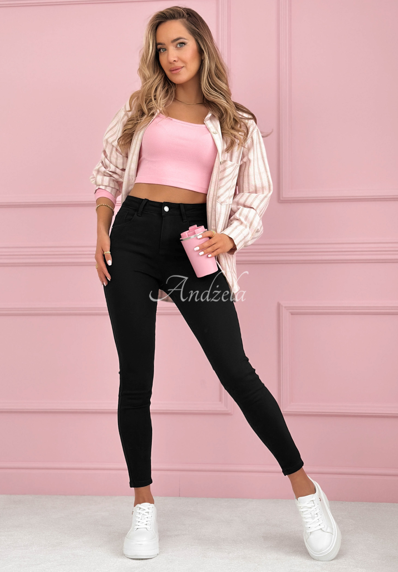 Spodnie jeansowe skinny To Get Started czarne 