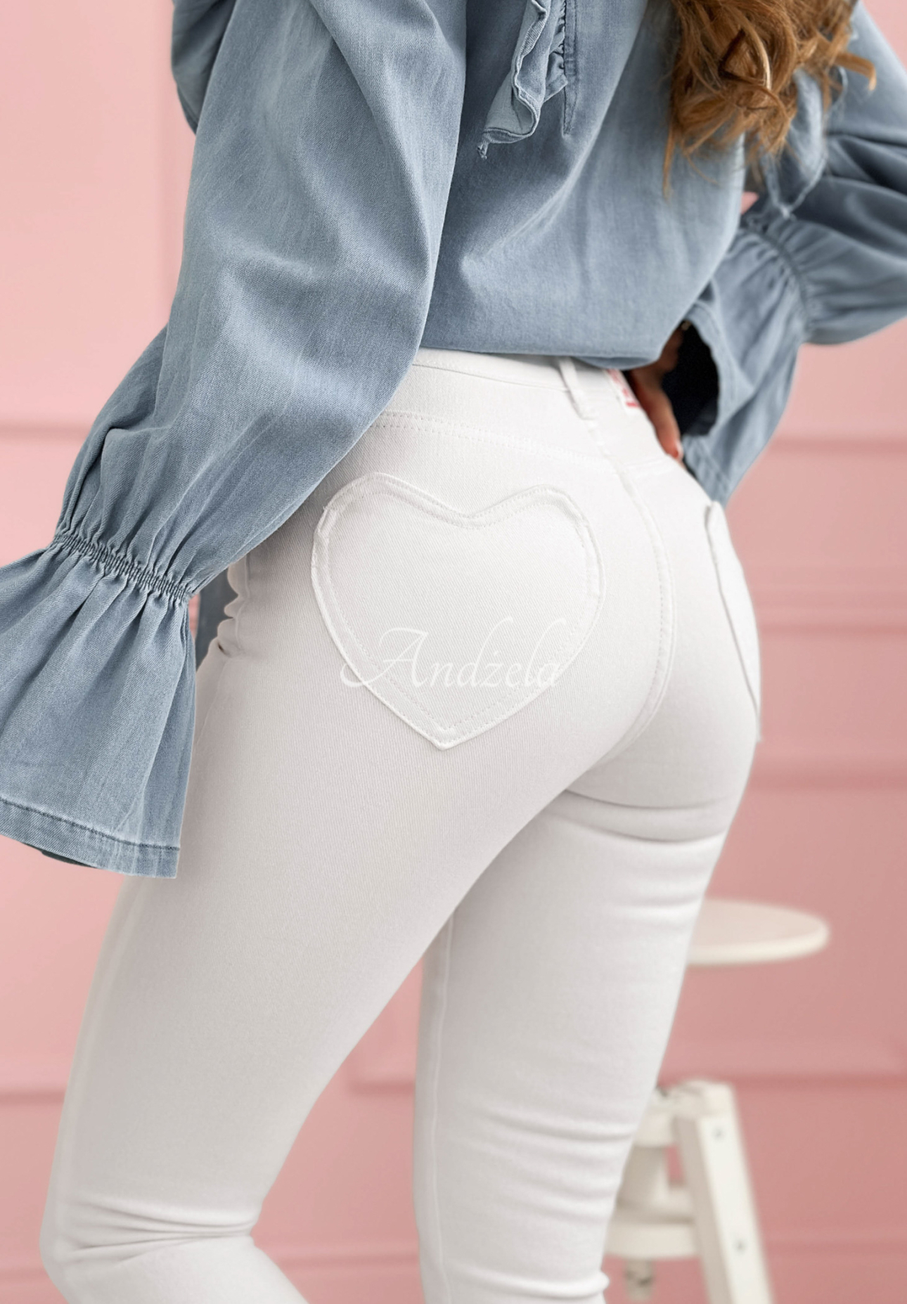 Spodnie jeansowe skinny To Get Started białe 