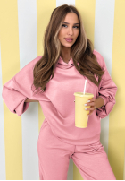 Komplet dresowy Remember About You pudrowy róż