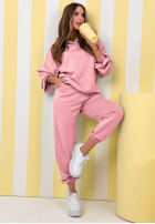 Komplet dresowy Remember About You pudrowy róż