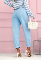 Marchewkowe spodnie Spring Will Come błękitne