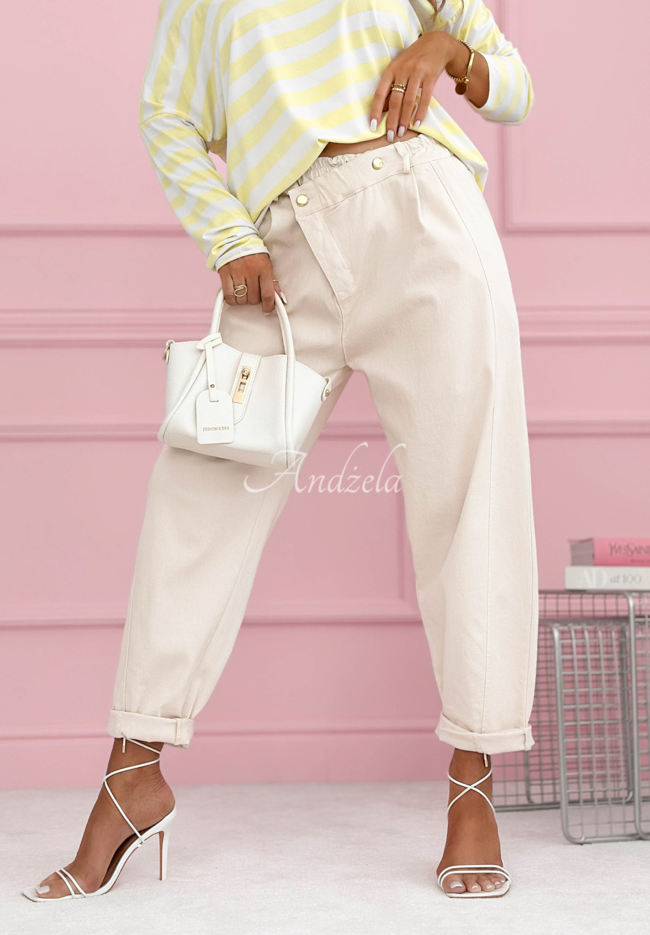 Spring Will Come beige carrot pants