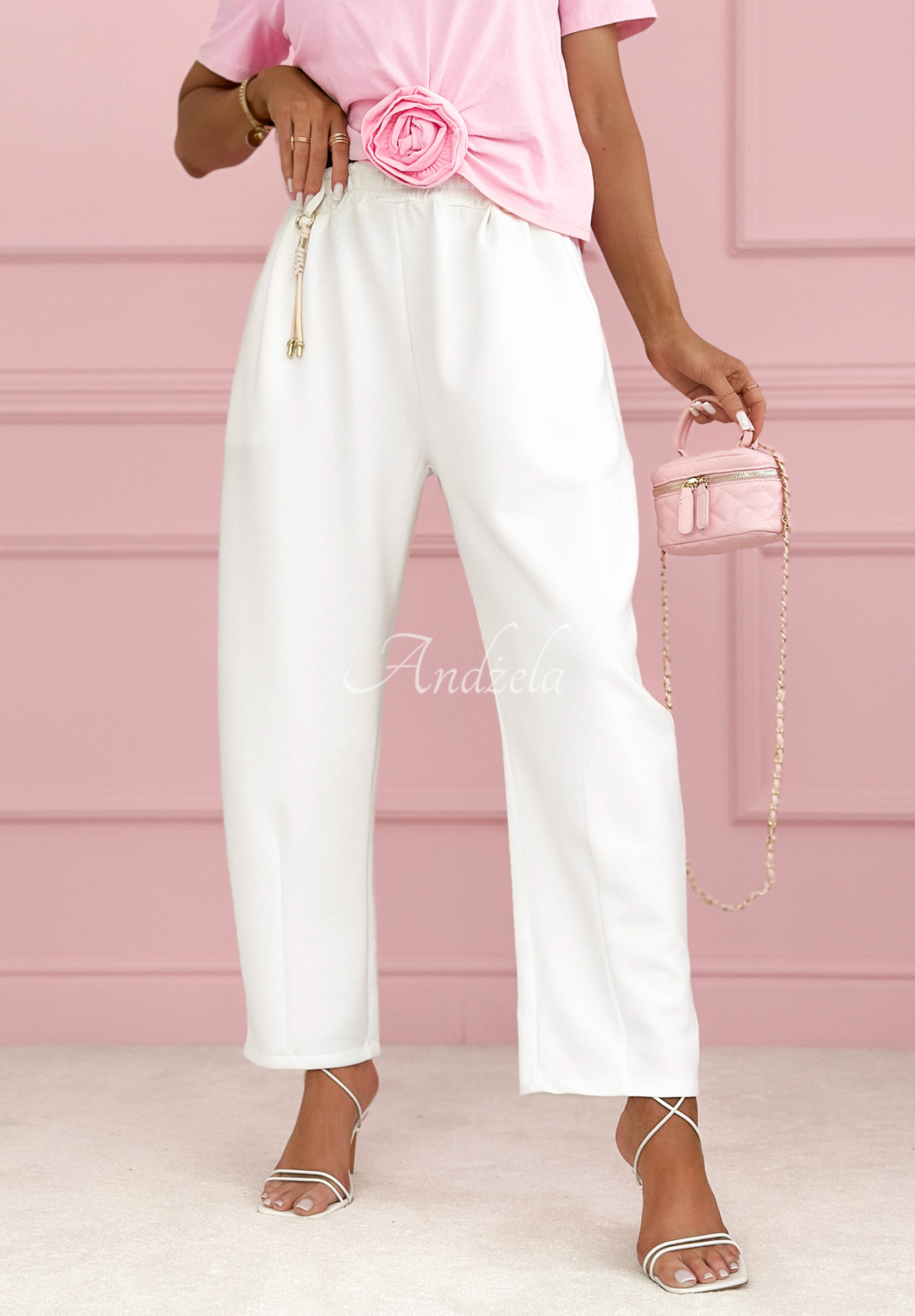 Why Not Now ecru viscose butter pants