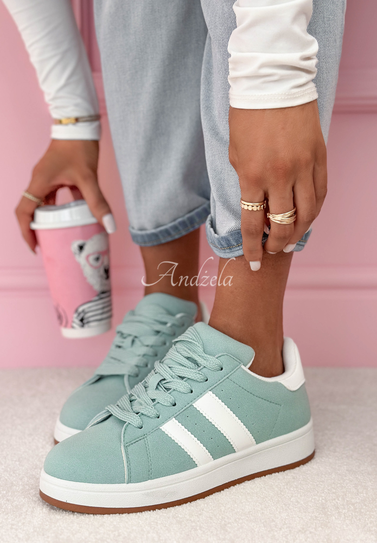 Adidasy Audrey szałwiowe