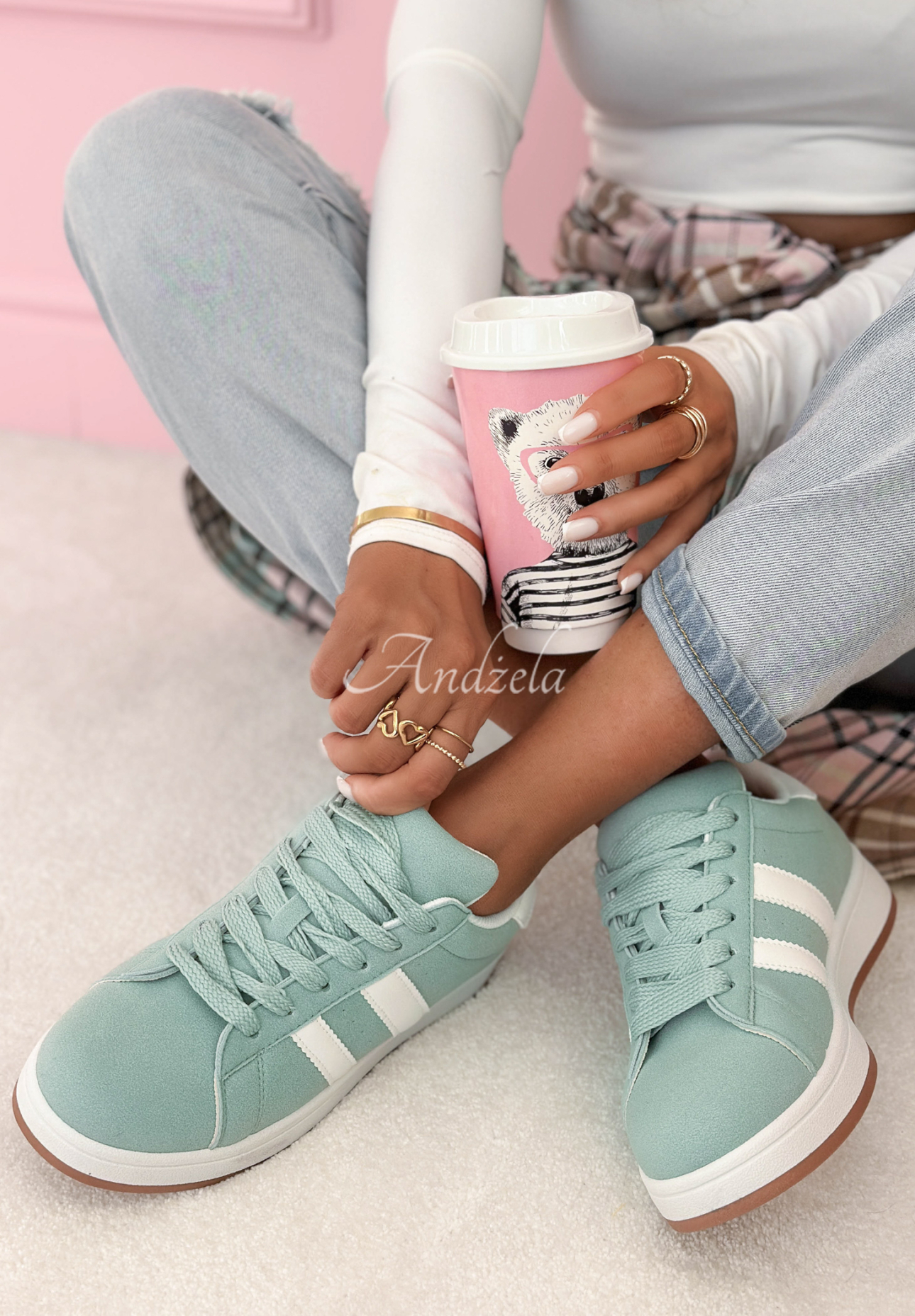 Adidasy Audrey szałwiowe
