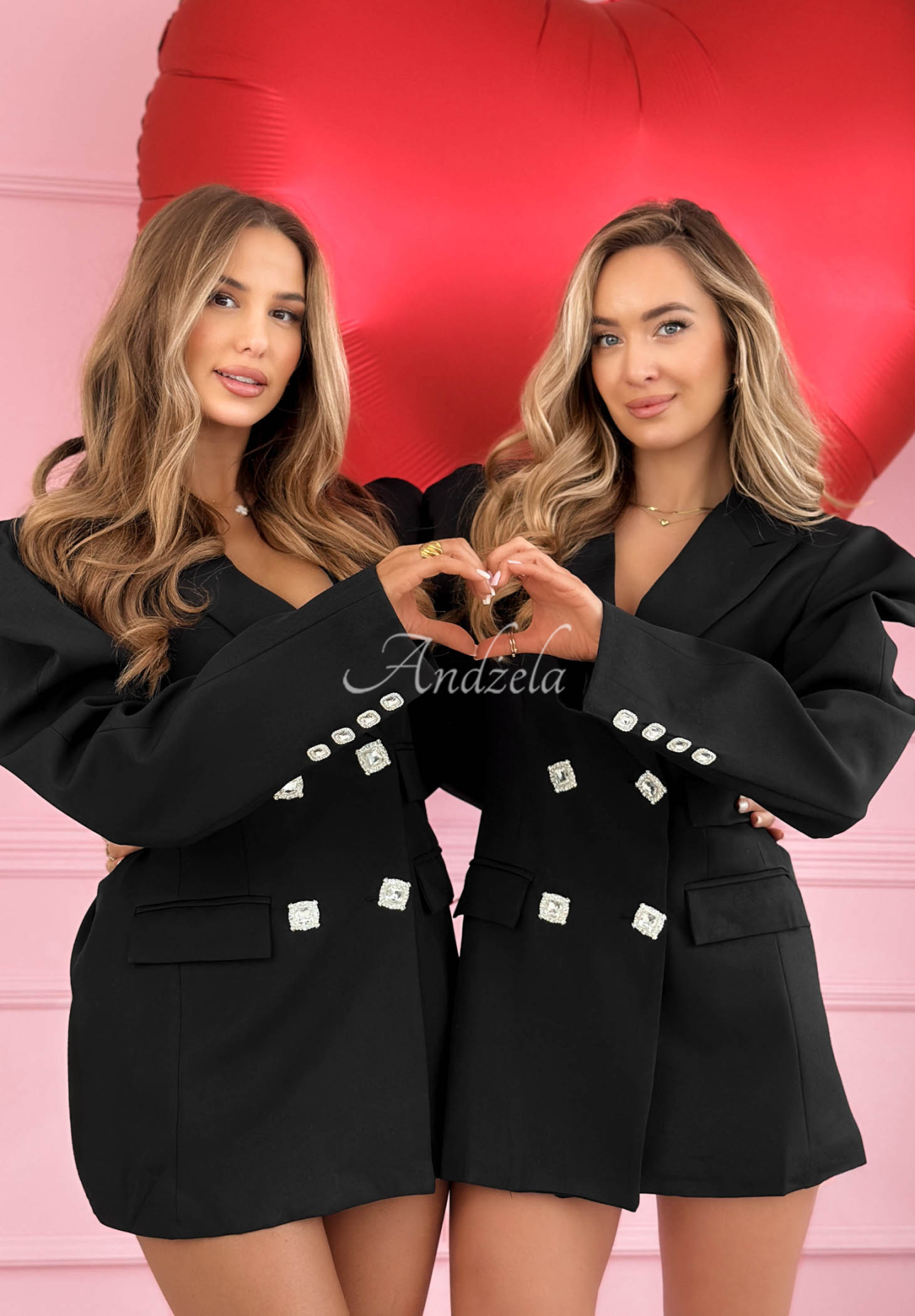 Sukienka marynarka z bufiastymi rękawami i bawełną Avenelle czarna