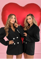 Elegancka marynarka z bufiastymi rękawami Avenelle czarna