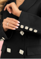 Elegancka marynarka z bufiastymi rękawami Avenelle czarna