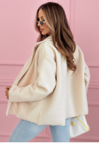 Krótki płaszcz z kieszeniami Yumi żółty