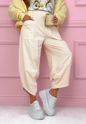 Cotton balloon pants with pockets Only Sunny Days light beige