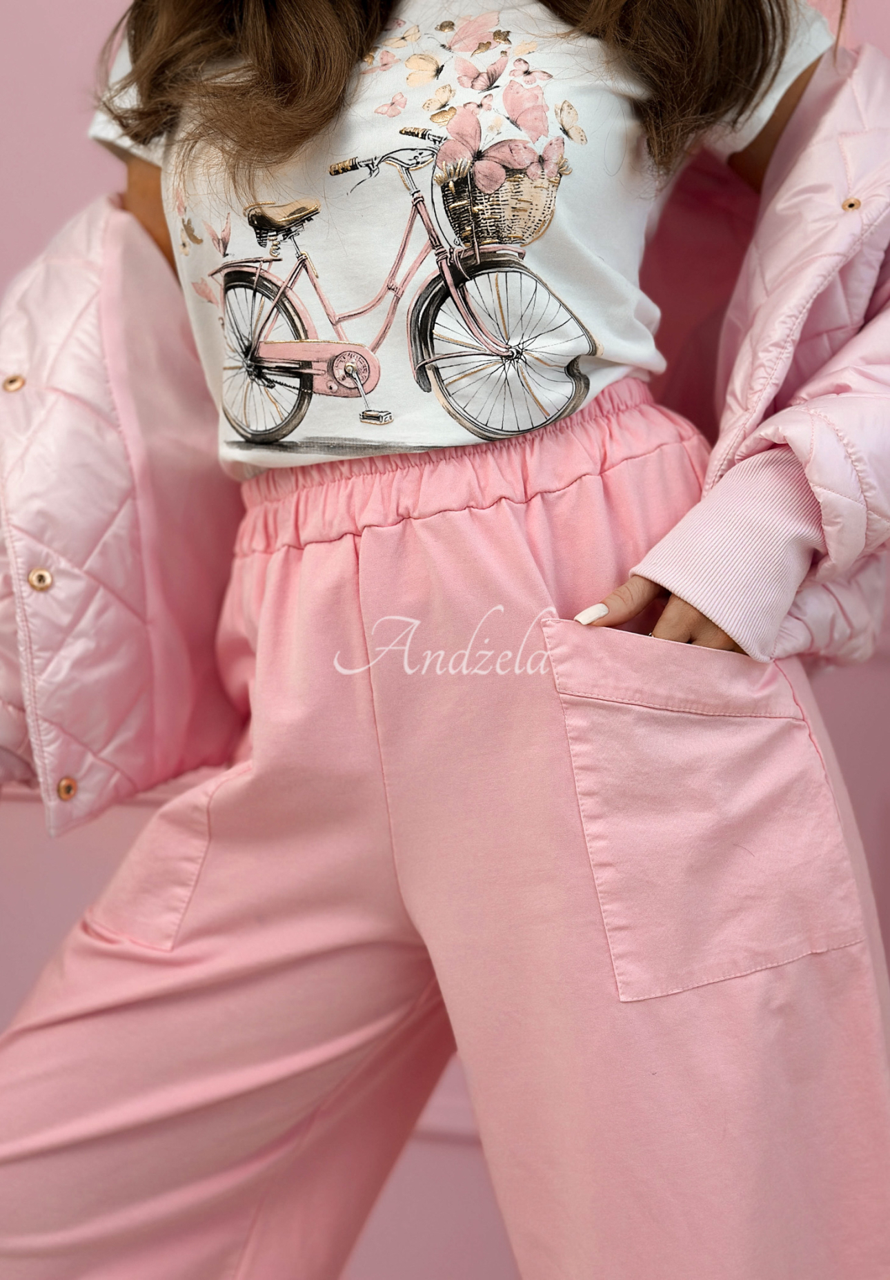 Cotton balloon pants with pockets Only Sunny Days pink