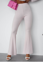 Bawełniany komplet dresowy bluza i spodnie dzwony Nicole ecru