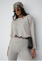 Bawełniana bluzka Nicole ecru